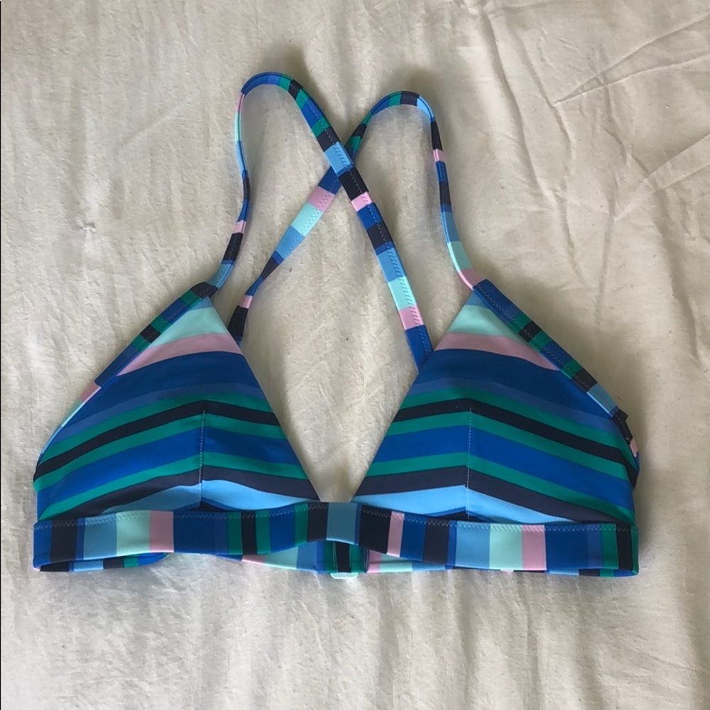 Aerie striped bikini top